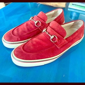 Gucci suede loafers